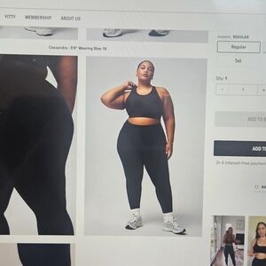 Fabletics Black Leggings 2X